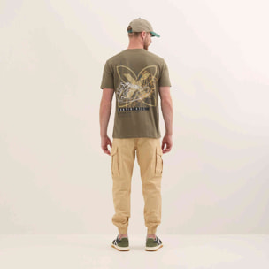 Camiseta de Algodón Orgánico con Gráfico Continental Khaki LIFESTYLE T-SHIRT JACK KHAKI