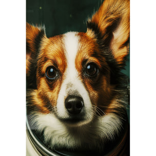 Tableau en verre chiens astronautes 80x60cm Kare Design