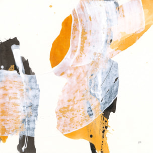 Tableau Coup de pinceau orangé Tableau alu Dibond