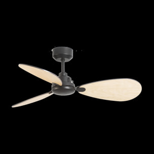 Forlight Blume Ventilador de Techo Ultrasilencioso con 6 velocidades, regulador de Intensidad y Temporizador de apagado. Negro.