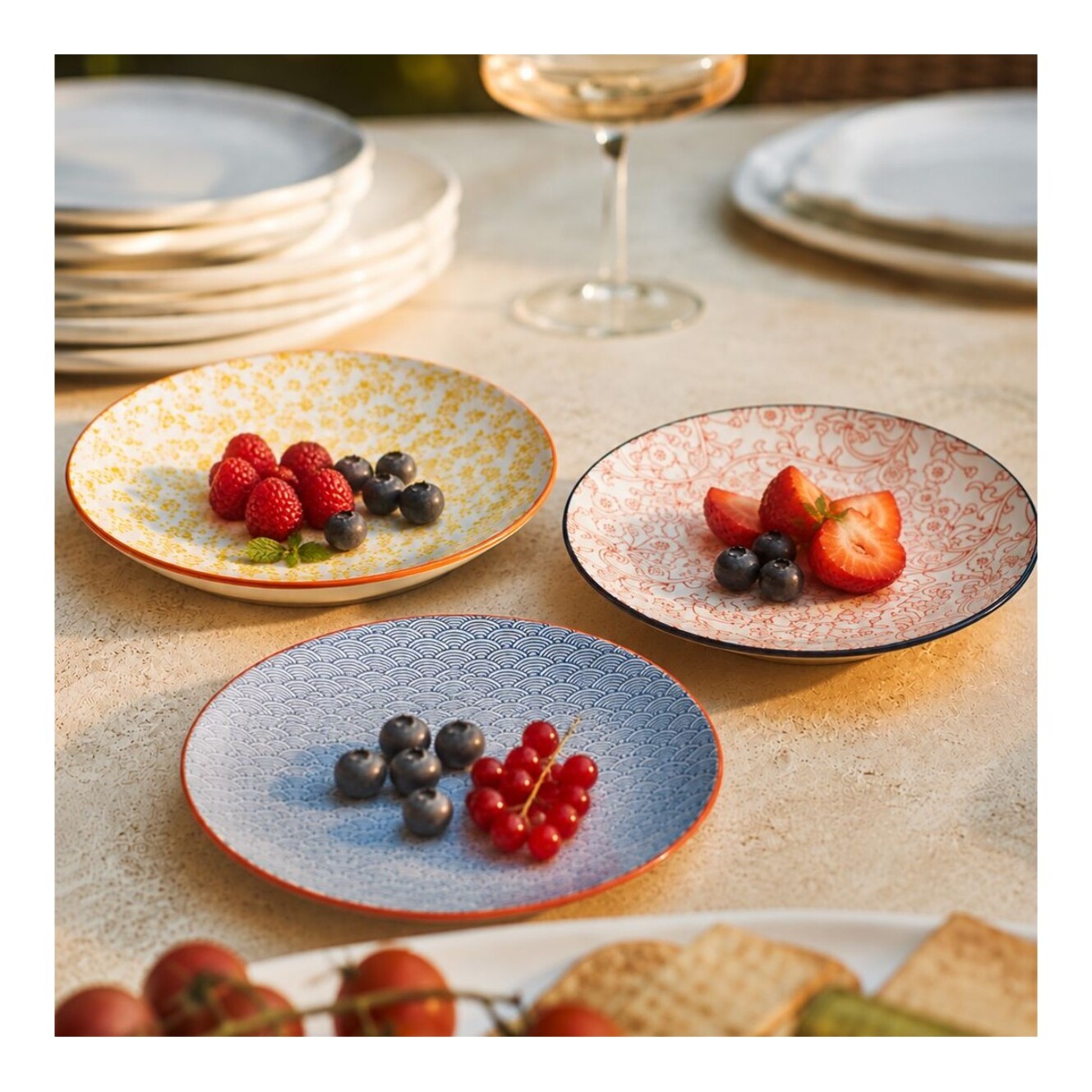 Lot de 6 assiettes à dessert design 3, SABAE