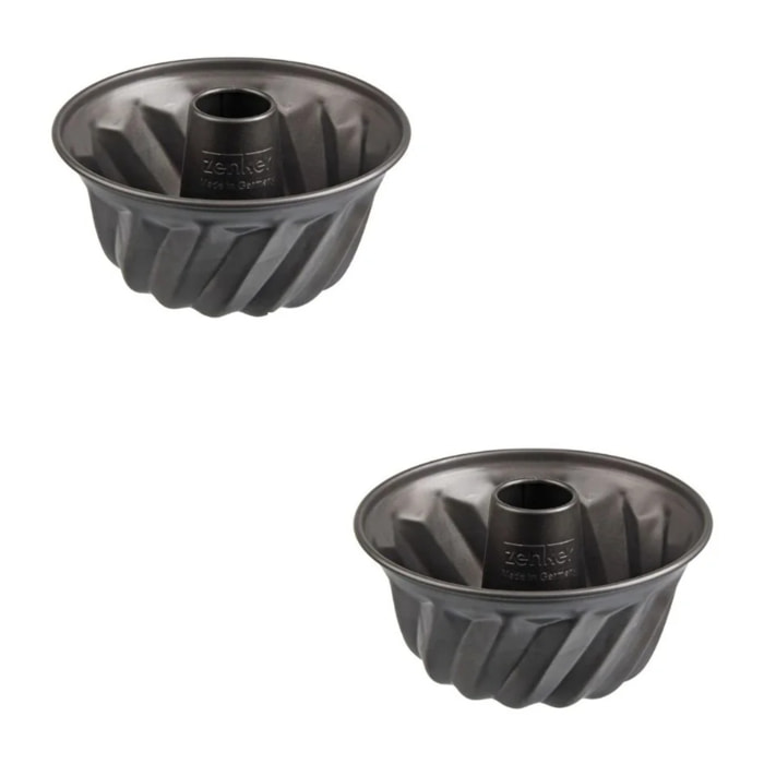 Lot de 2 moules à kouglof 18/18 cm en acier Spécial mini Spécial mini Zenker  Spécial mini