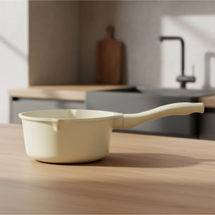 Casserole 20cm en aluminium recyclé crème - tous feux PURE