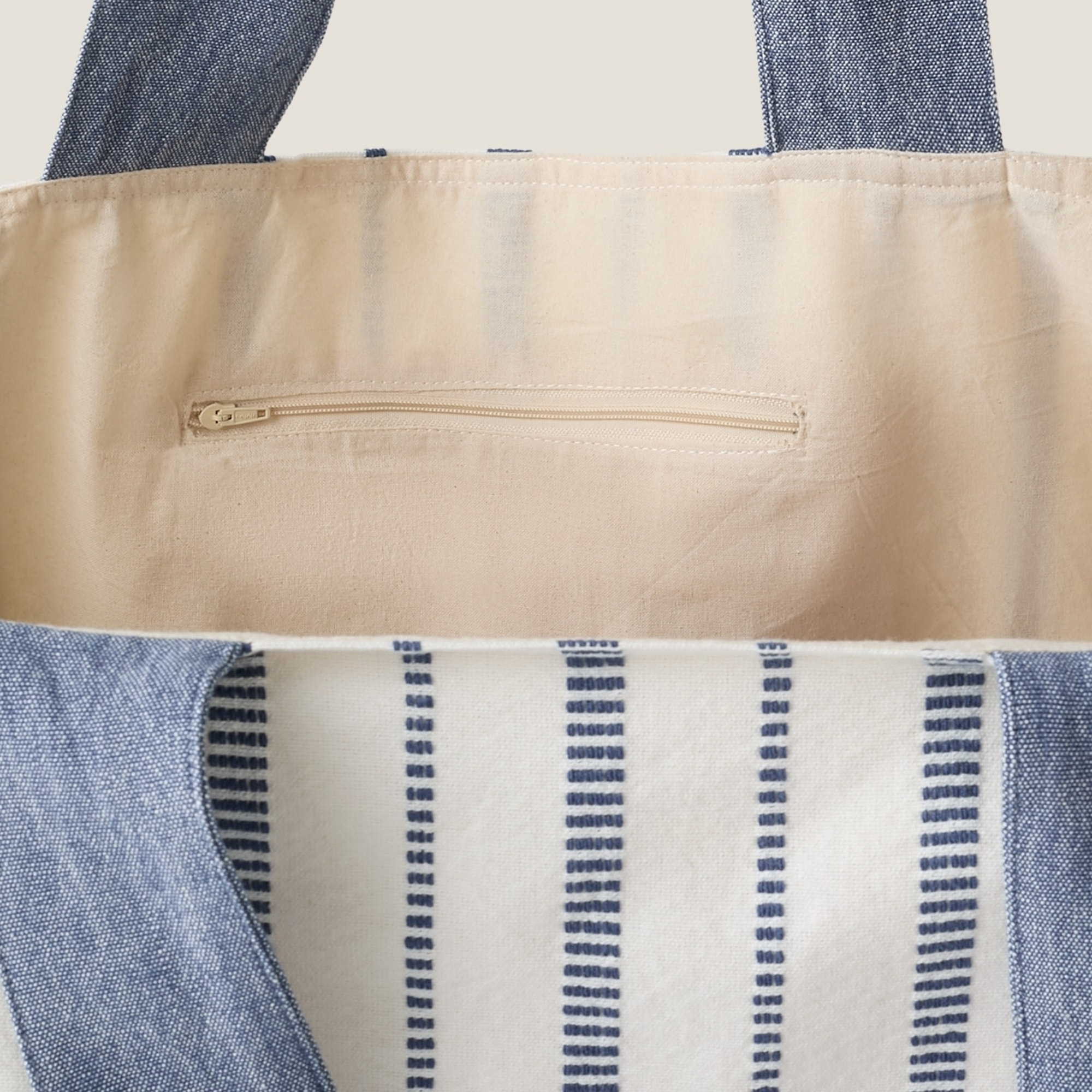 Bolsa grande algodón tejido Geminu color azul