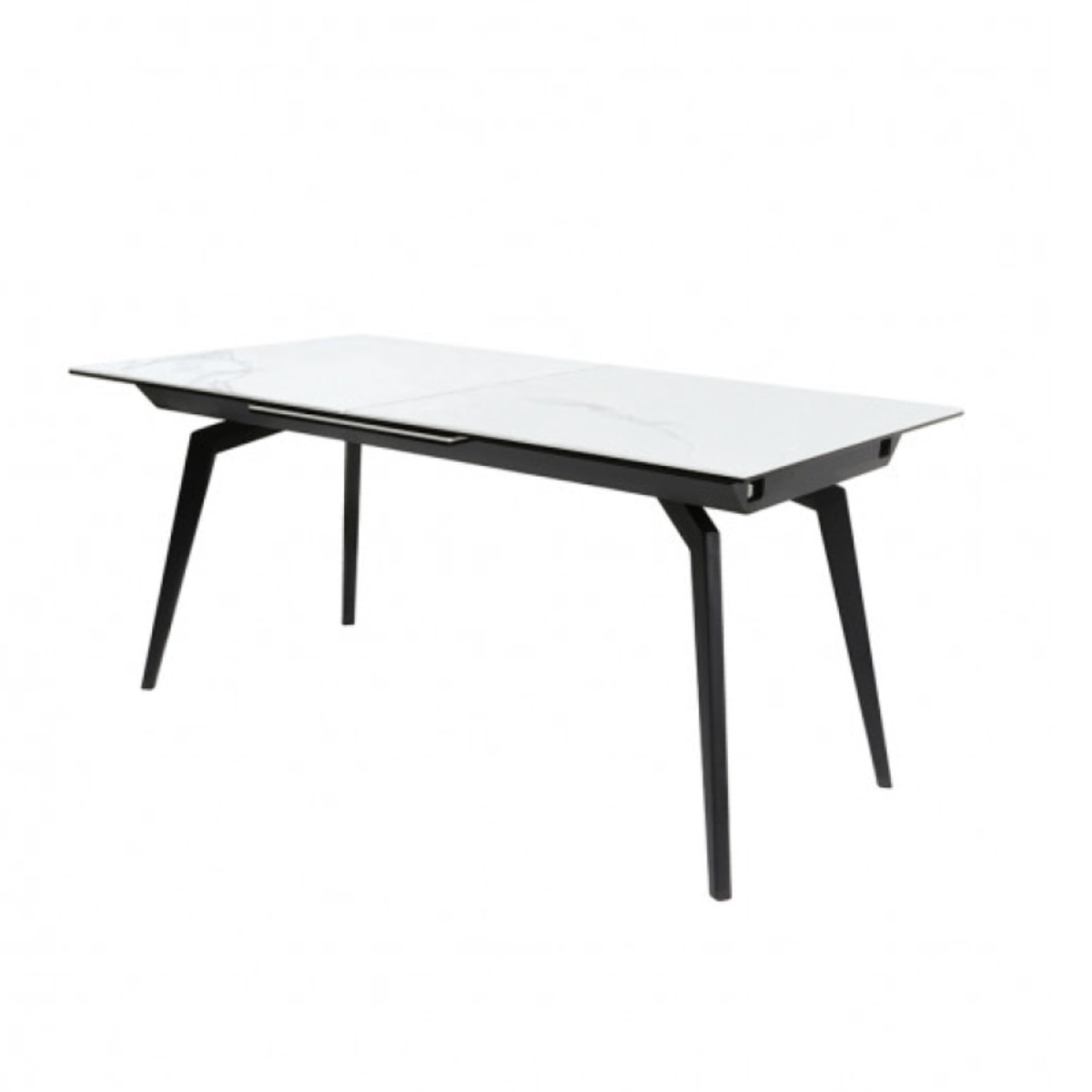 Table céramique extensible L160/210cm avec piètement métal noir- 2 coloris - MADRID