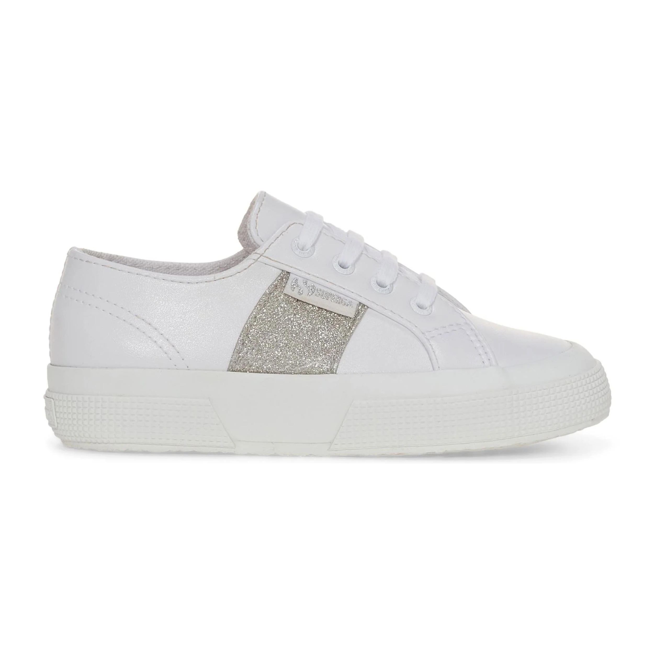 Le Superga Bambina Bianco 2750 KIDS SYNTHETIC MATERIAL GLITTER