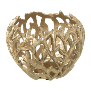 J-Line bougeoir Feuille - aluminium - or - small