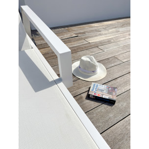 IBIZA - Lot de 2 bains de soleil en aluminium et toile plastifiéehe