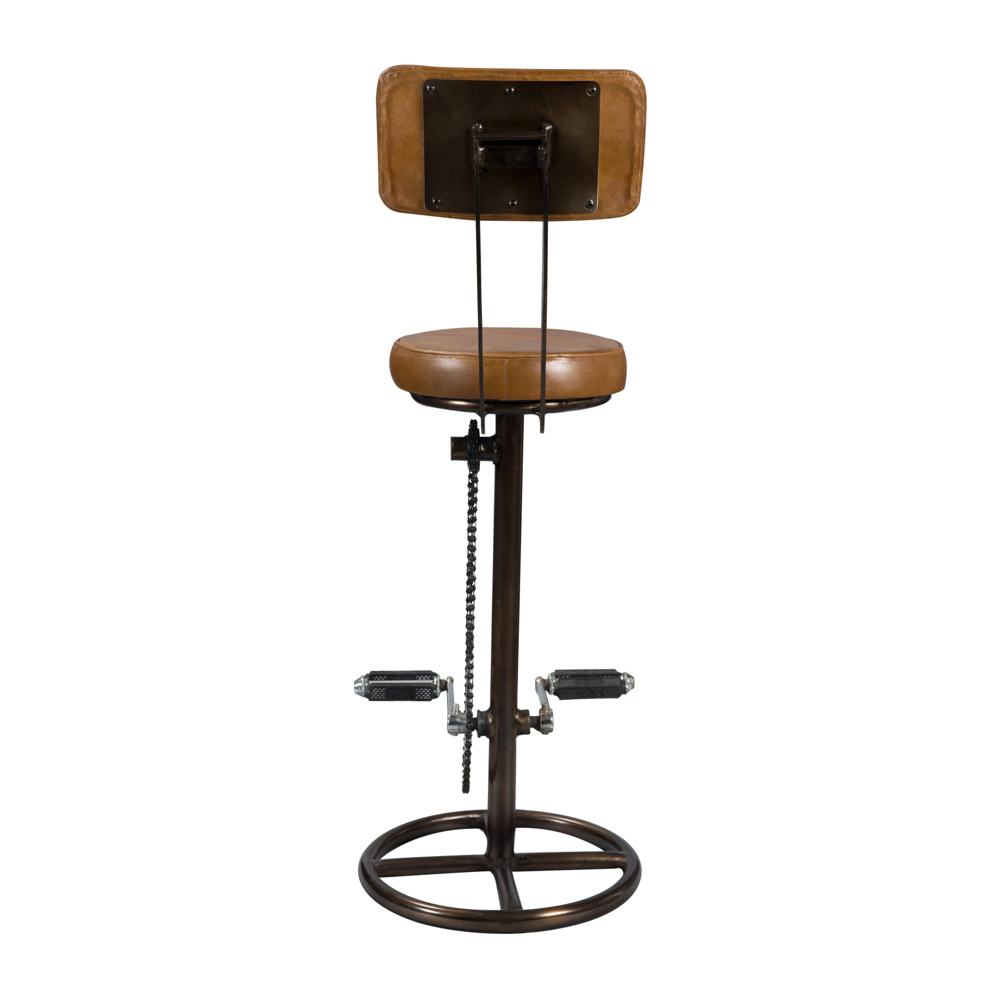 Chaise de bar 76 cm en cuir avec dossier - Phoenix