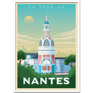 Affiche - Nantes La Tour Lu - Olahoop Travel Posters
