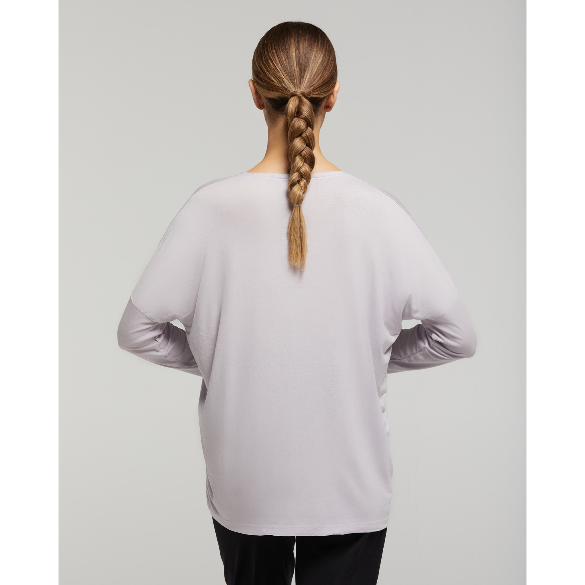 Maglia manica lunga in viscosa sostenibile vestibilità over