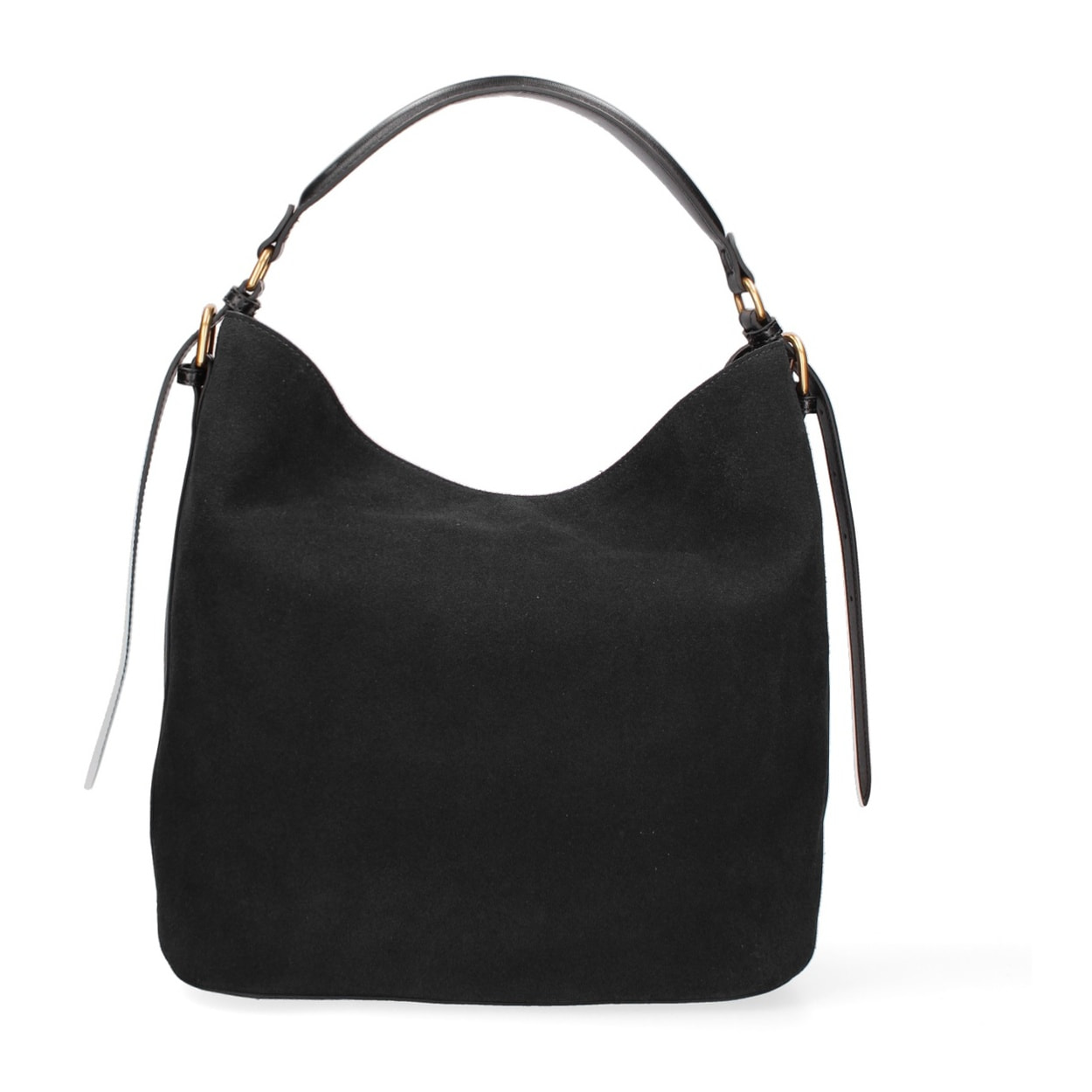 Borsa a spalla da donna Made in Italy - Modello Seraphina Plus - Pelle scamosciata - 31.0 x 31.0 x 15.0 cm