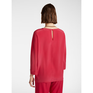Elena Mirò - Blusa in seta - Rosso