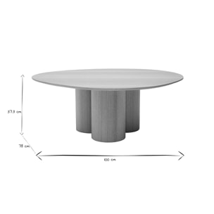 Table basse design bois clair L100 cm HOLLEN