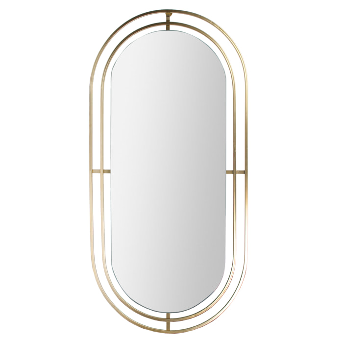 MIROIR METAL DORE