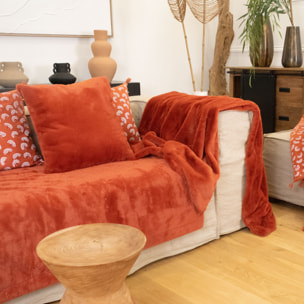 Plaid tout doux - Brique