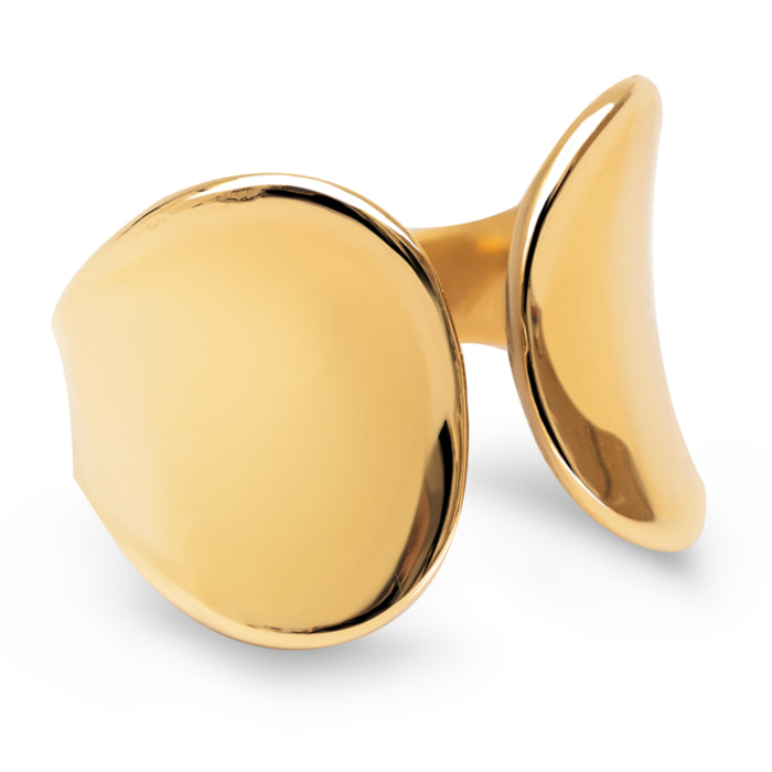 Anillo Honey Acero Baño Oro