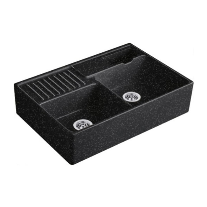 Evier cuisine Tradition Chromite CeramicPlus avec vidage automatique