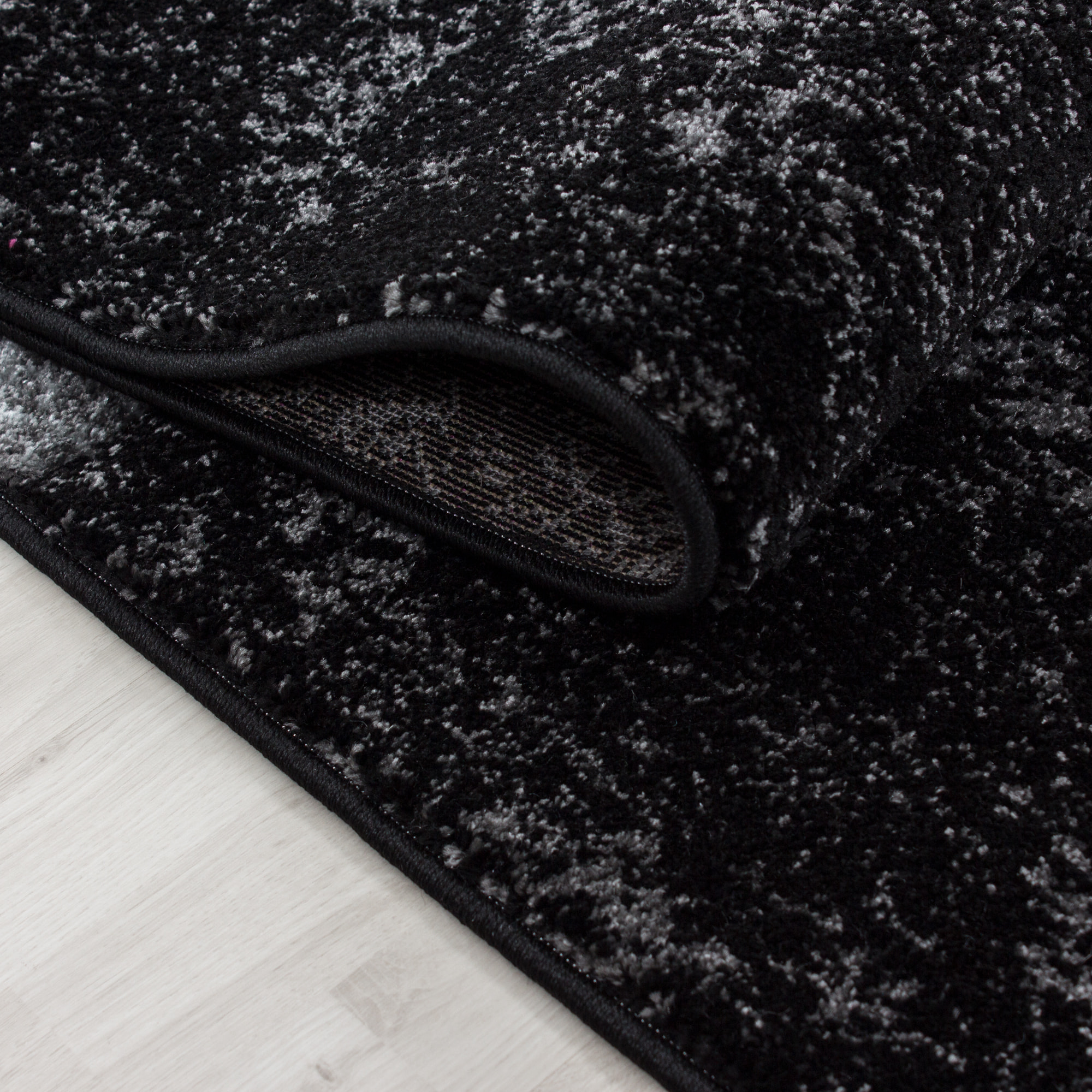 HAWAII - Tapis de salon à motif géométrique noir