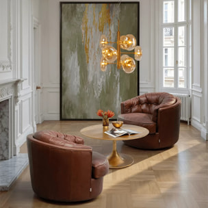 Fauteuil pivotant Music Hall marron Kare Design