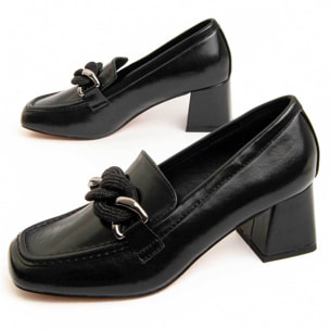 Zapato De Tacón - Negro - Altura: 6 Cm