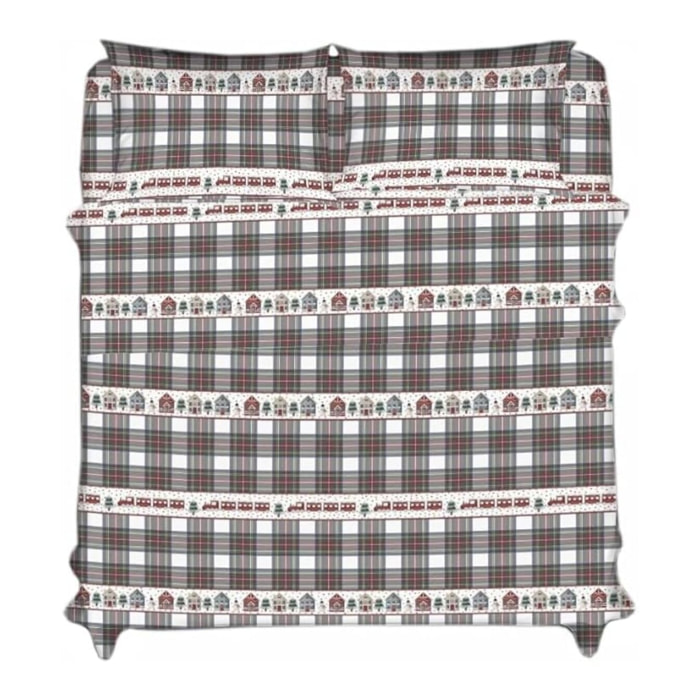 Intrecci – Completo lenzuola in cotone 1 piazza e mezza