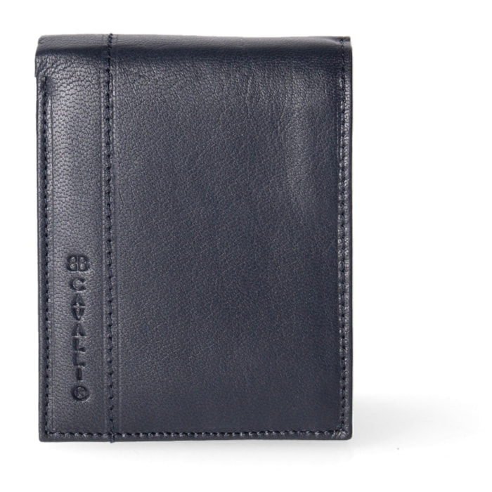 Portafoglio uomo in vera pelle - Modello False - Casual - 12.5 x 10.0 x 2.0 cm