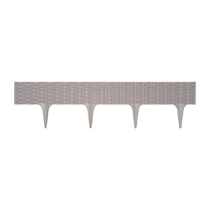 Frontera de cesped ibra para jardin de plastico 390 cm (78,55 x 18,65 cm pieza) en color gris