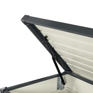 Coffre de jardin métal gris 870L
