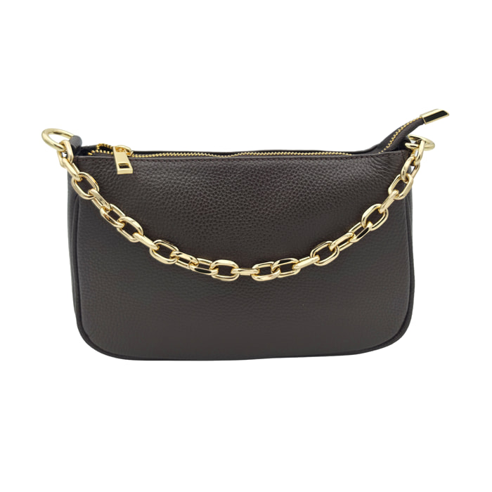 Borsetta a Tracolla Clutch in Vera Pelle Made in Italy