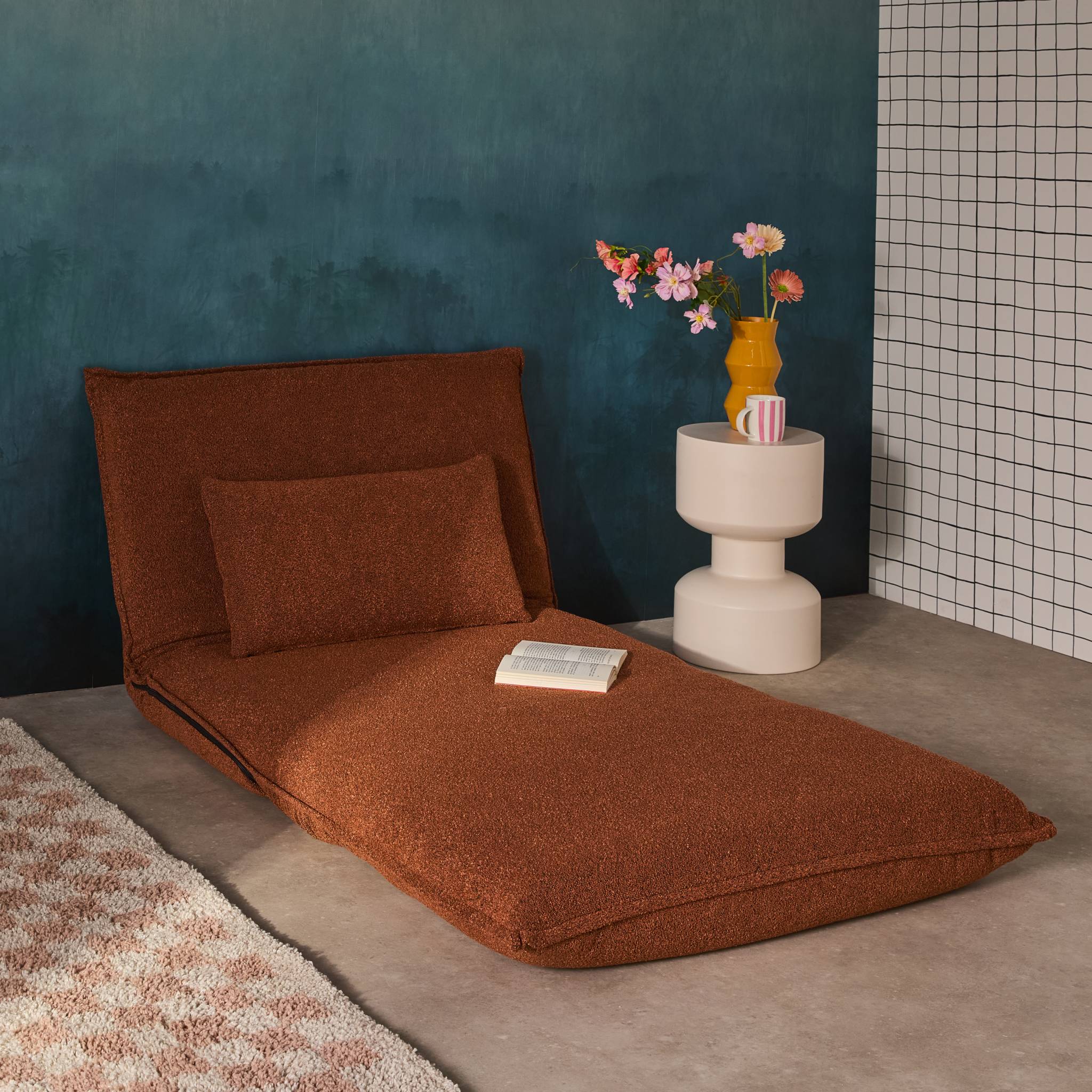 Chauffeuse convertible 1 place bouclette texturée  FLEEEP