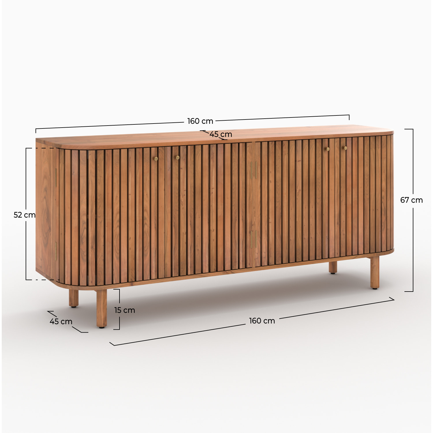 Buffet Paola en bois d'acacia