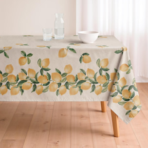Mantel estampado antimanchas LEMON AMARILLO