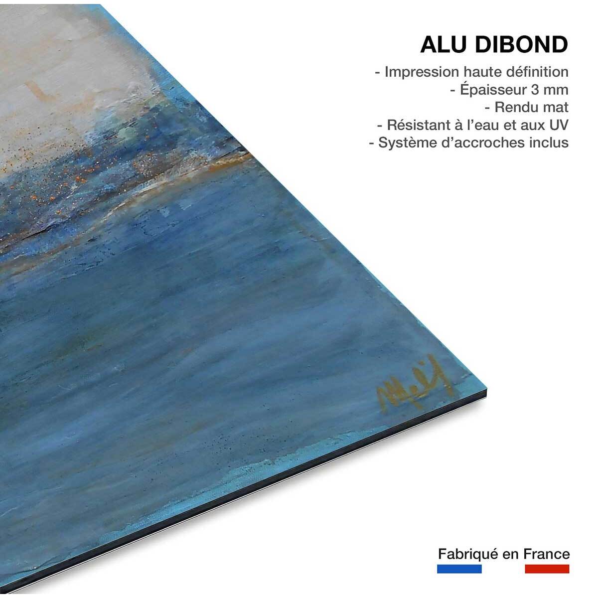 Tableau moderne rivage d'or Tableau alu Dibond