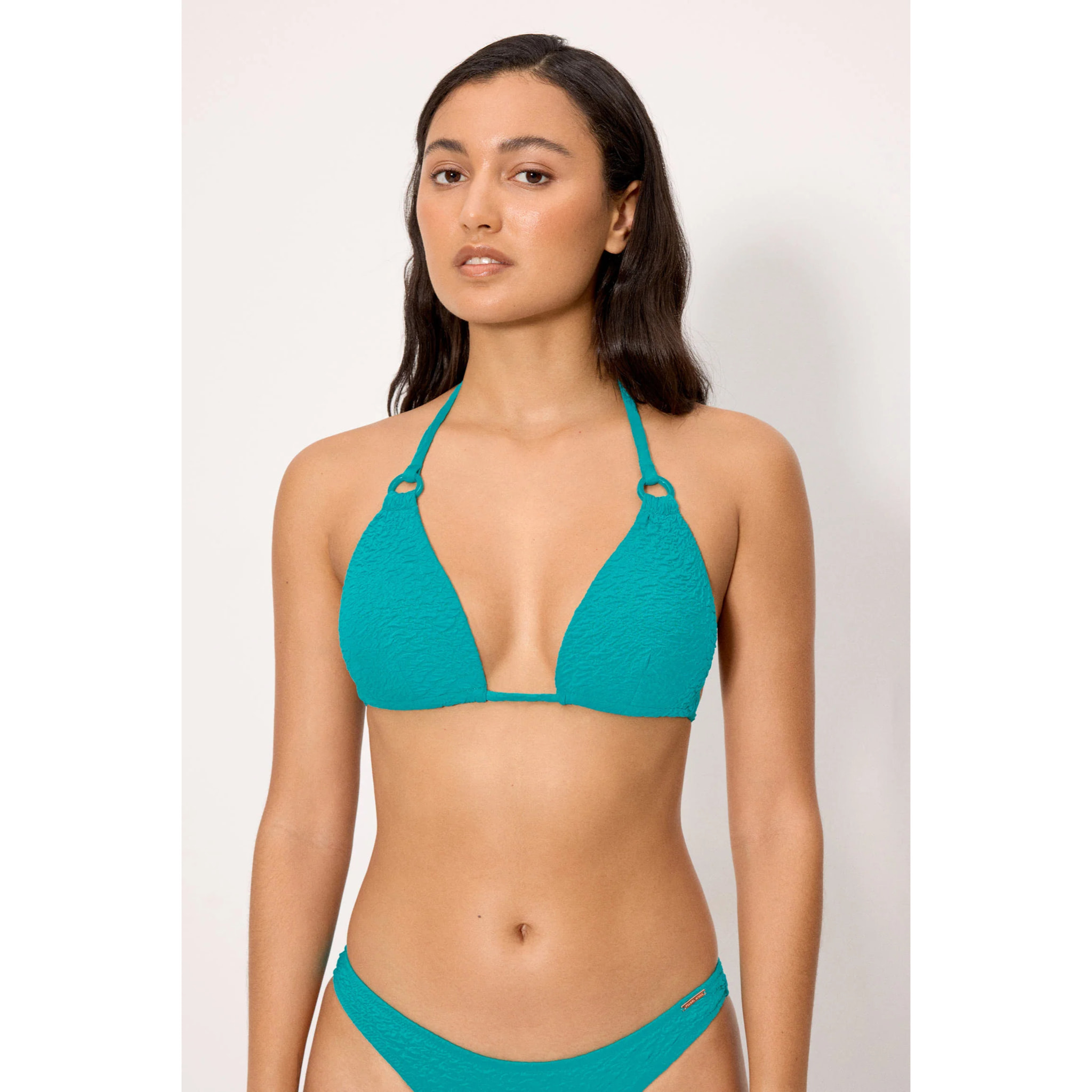 Top bikini a triangolo push-up Blu