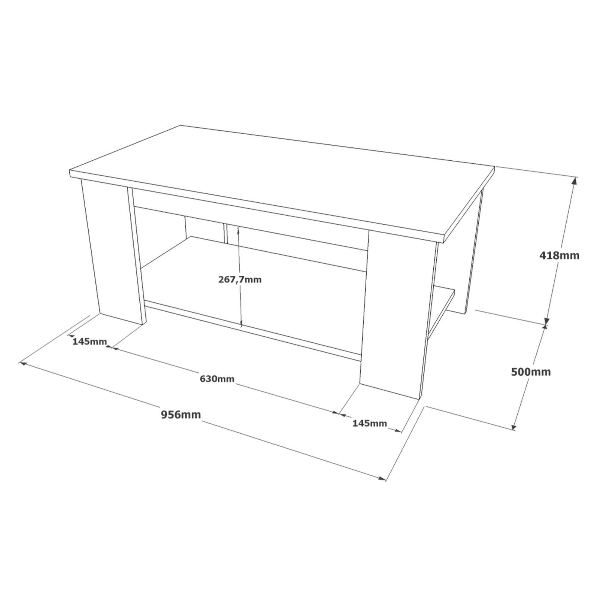 Mesa De Centro Luvio Con Estante