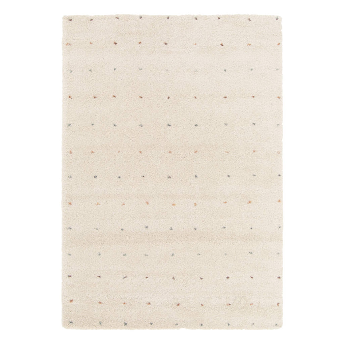 Tapis intérieur enfant crème et multicolore à petits pois HAZEL