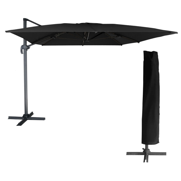 Parasol déporté MOLOKAI rectangulaire avec housse -