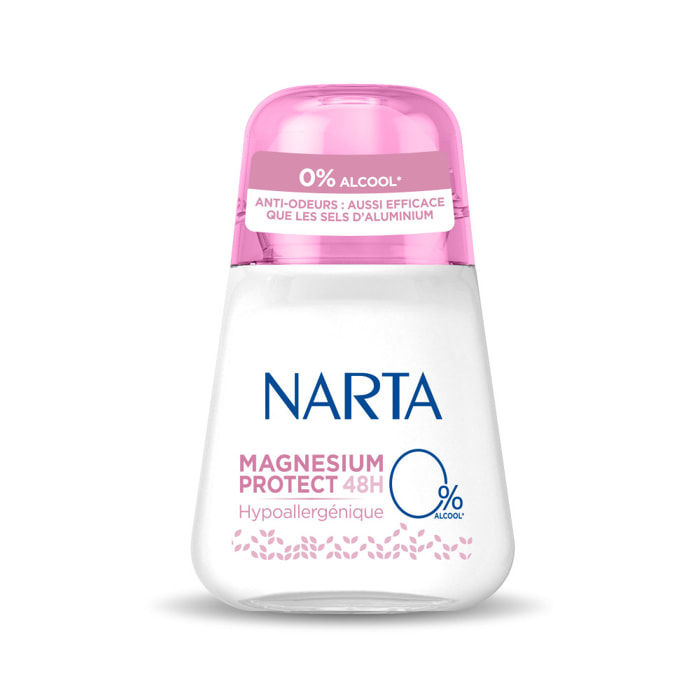 Lot de 12 - Narta Magnesium Protect Femme Déodorant Bille 48h Hypoalergénqiue Sans Alcool 50ml