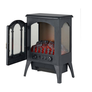 Chimenea eléctrica 2kW diseño clásico en negro CHE-220 PURLINE