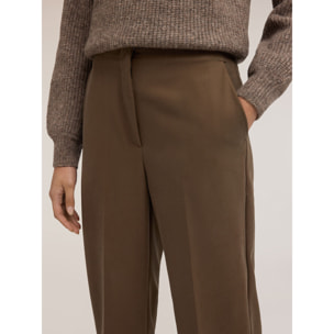 Motivi - Pantalones cropped de gabardina - Verde militare