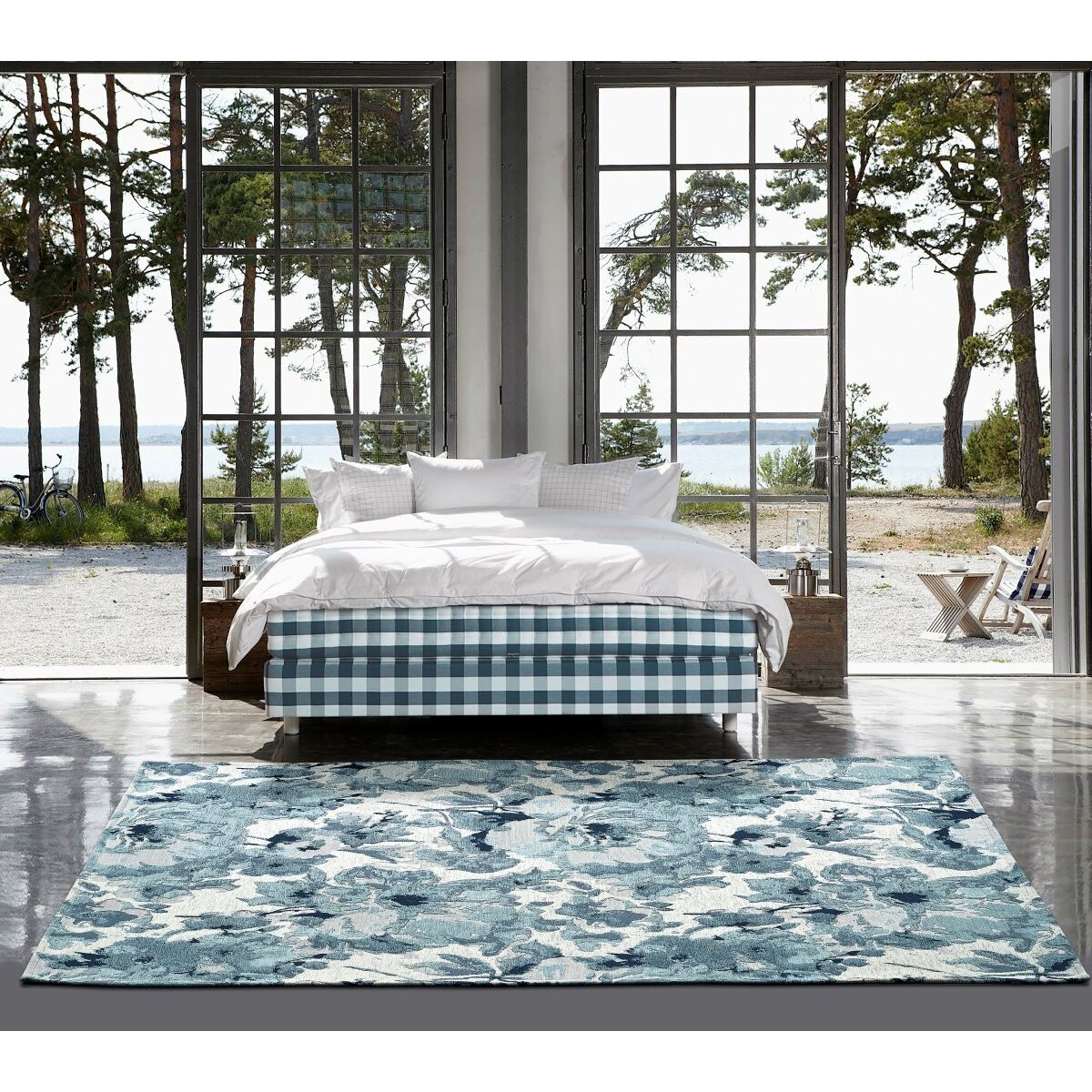 Tappeto Casa Moderno Azzurro