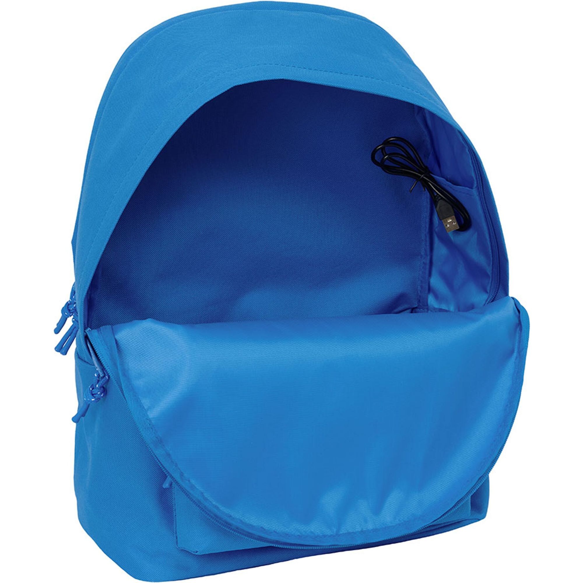 Mochila doble para portatil 15,6"+usb f.c.barcelona chica indigo