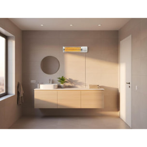 Calefactor halógeno para baño 1200W HEATY B1200 PURLINE