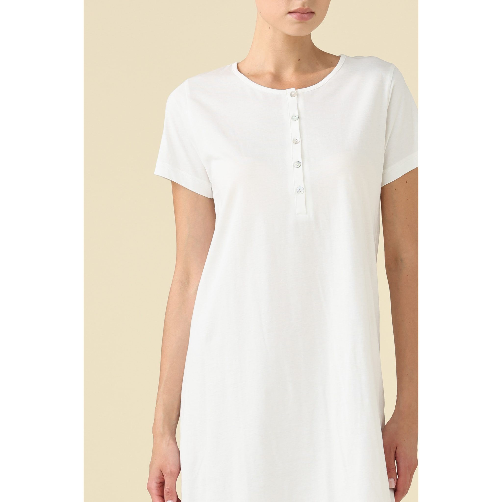 Camicia da notte donna estiva in cotone articolo essential. Noidinotte