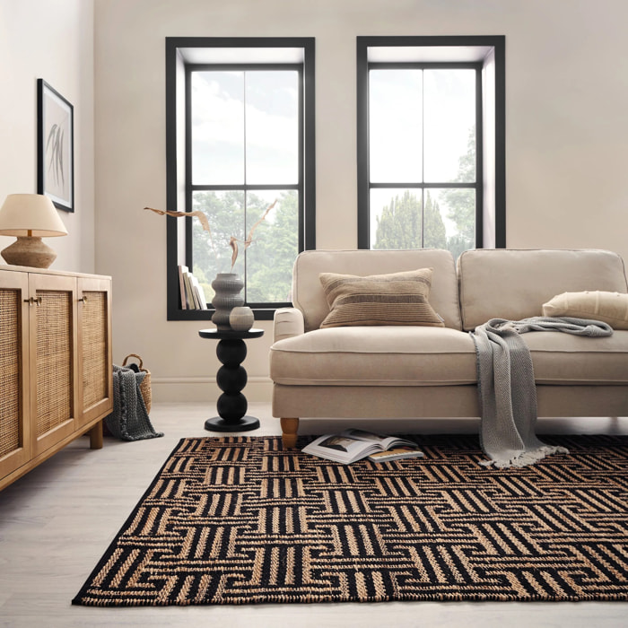 Tapis en jute MEANDER