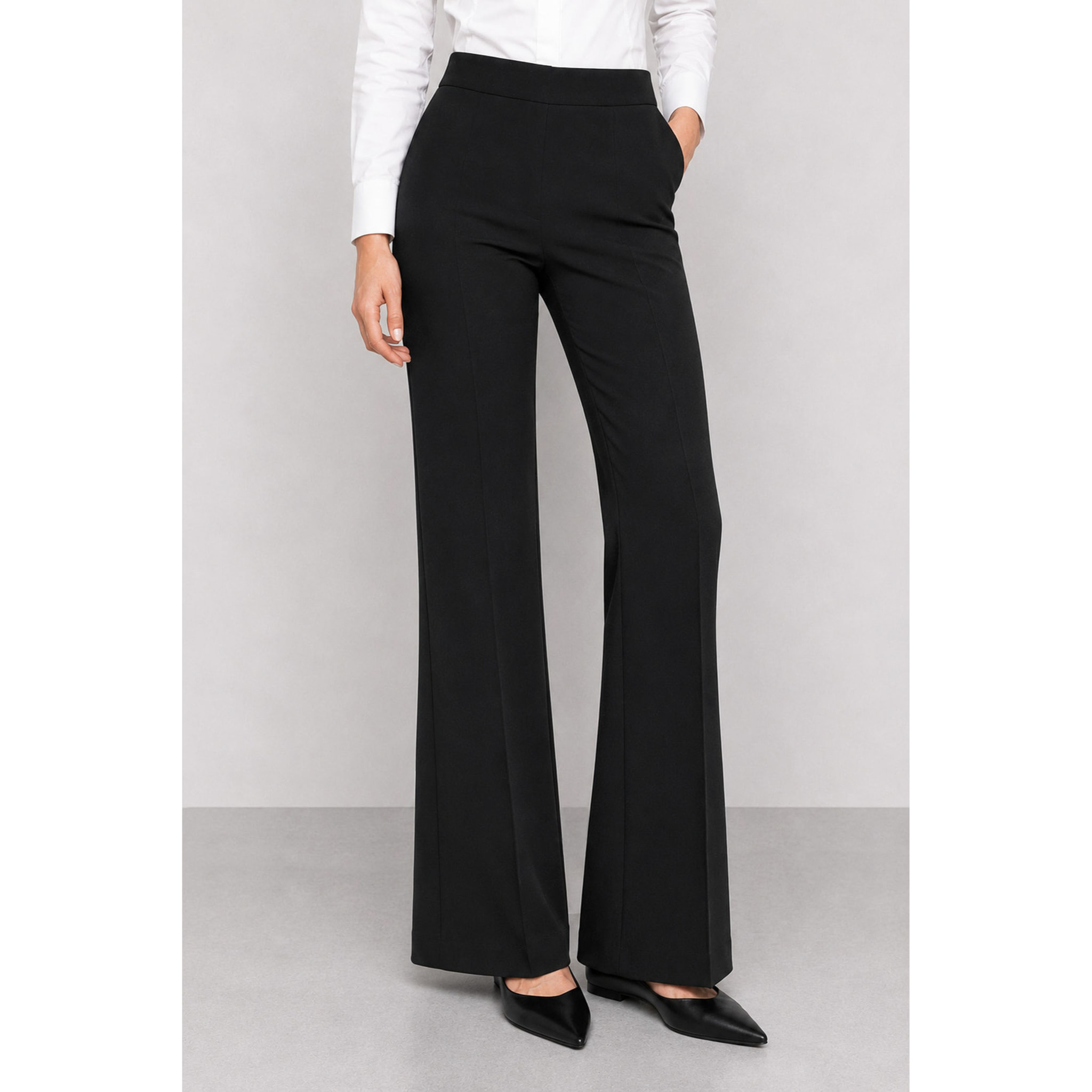 Kocca - Pantaloni da donna sartoriali a vita alta con tasche Donna