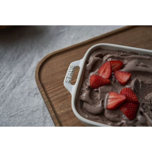 Set de Plats à Gratin, Céramique, 3 pièces (20x16 cm / 27x20 cm / 34x24 cm), Blanc Ivoire