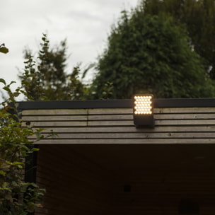 Applique murale d'extérieur sur secteur ATLANTIS GREY aluminium LED blanc chaud H11m