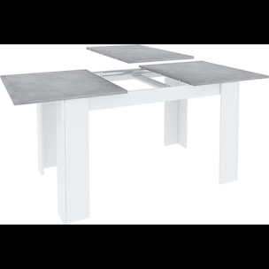 Tavolo da Pranzo Allungabile Estensibile Fino a 190 cm Tavolino Per 6 Persone Salotto Soggiorno Salone Design Moderno 190 x 78 x 90 cm Bianco Grigio